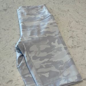Lululemon lights gray camo biker shorts